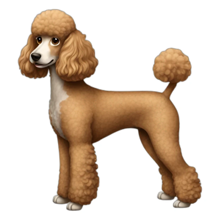 Dog Standart Poodle full body sticker
