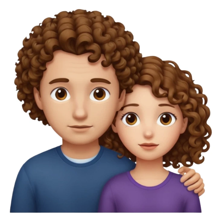 A girl looking down on a man sticker