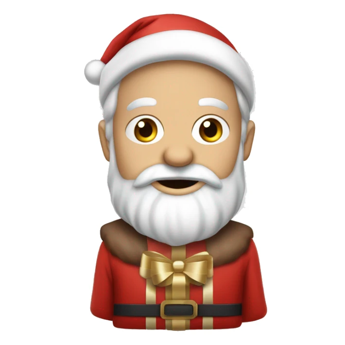 père Noël avec cadeau est costume rouge et barbe blanche sticker