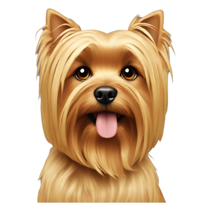 Golden Yorkshire Terrier with girlfriend sticker
