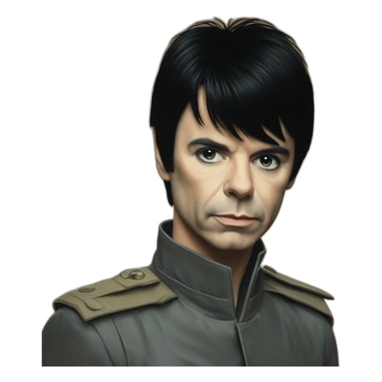 photo-realistic Gary Numan in 1979 sticker
