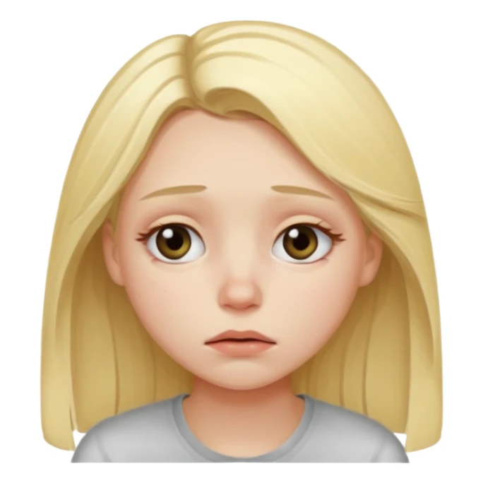 exhausted blonde girl sticker