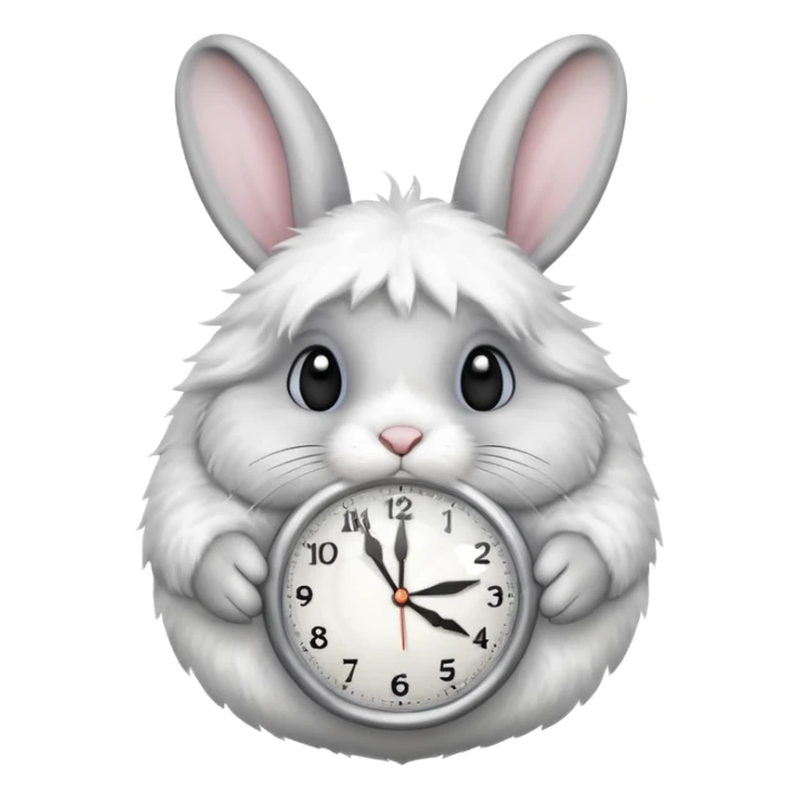 Un lapin qui a une horloge dqns la main sticker