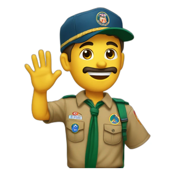 Scouts haciendo el saludo scouts sticker