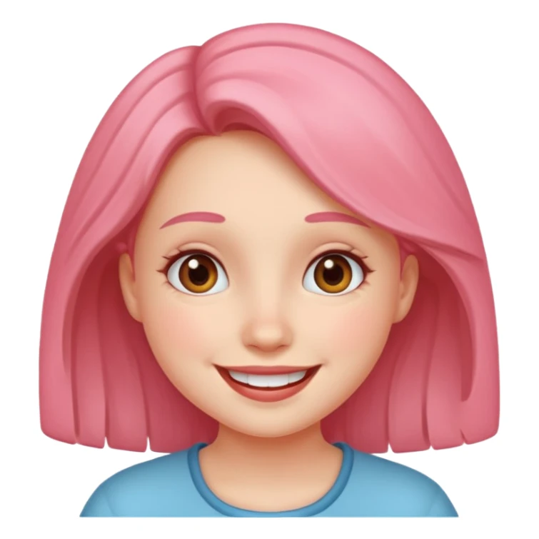 a girl genuinely feeling happy sticker