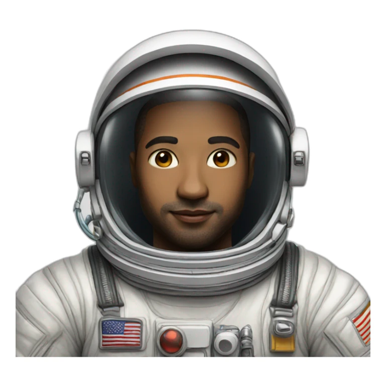 astronaut potrait sticker