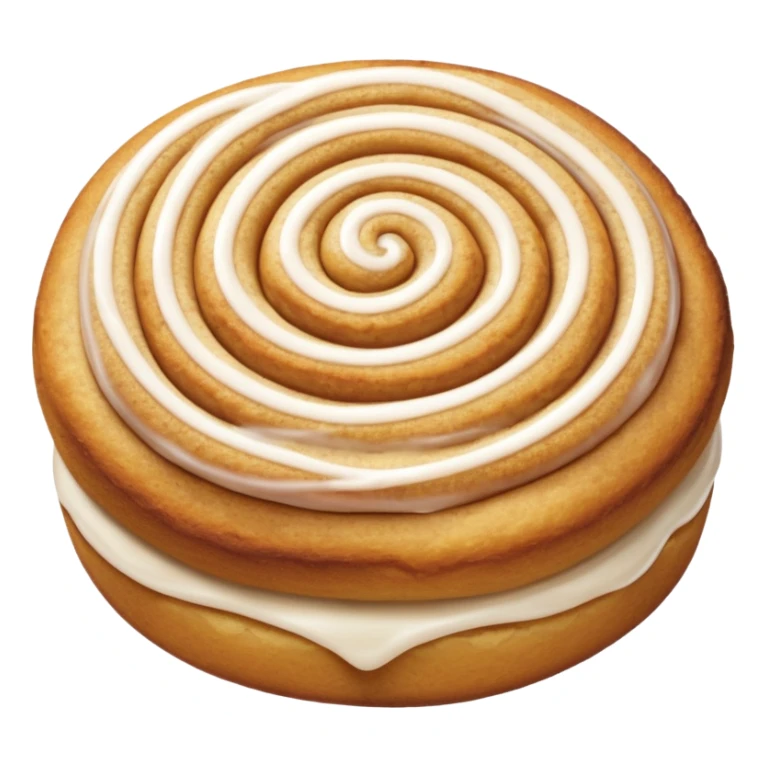 a snickerdoodle cookie that has a honeybun style swirl with cinnamon roll style icing sticker