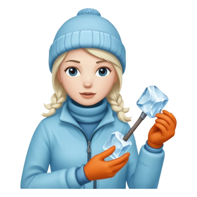 Ice Sculptor woman sticker