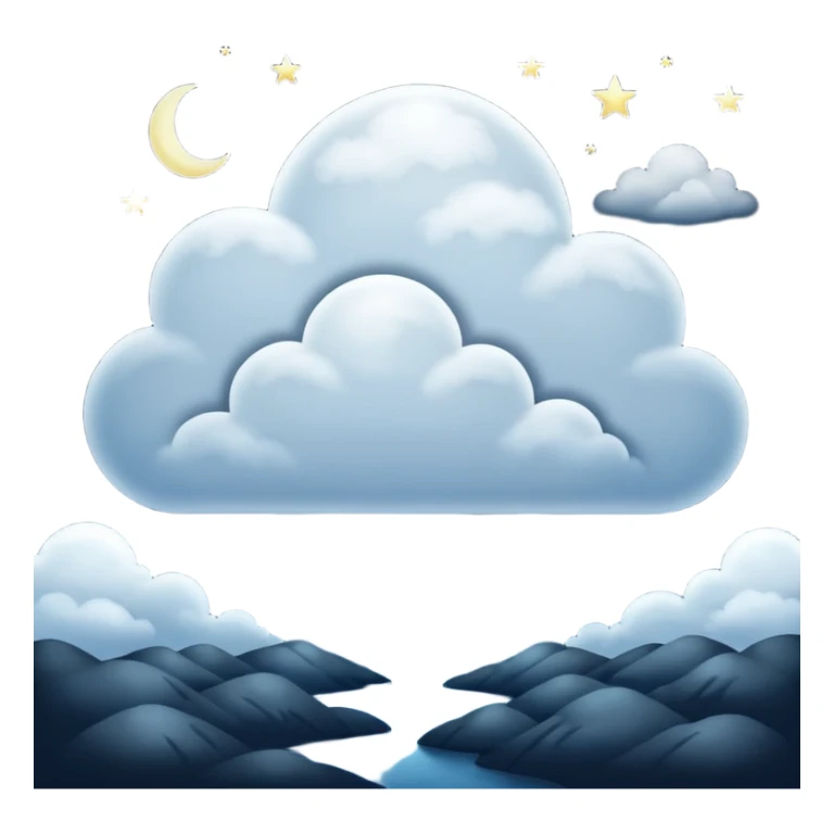 cloudy night sticker