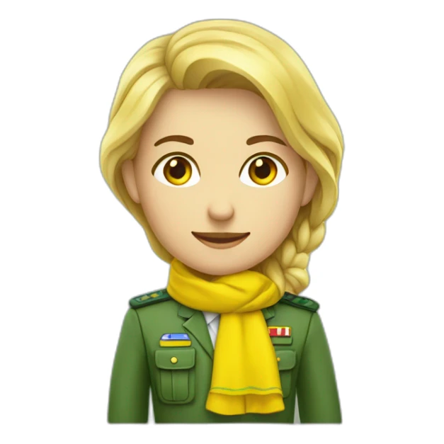 guide d'Europe avec un foulard d'uniforme jaune et vert sticker