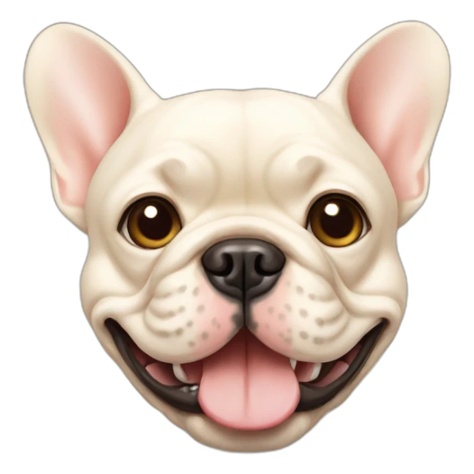 cream french bulldog sticker