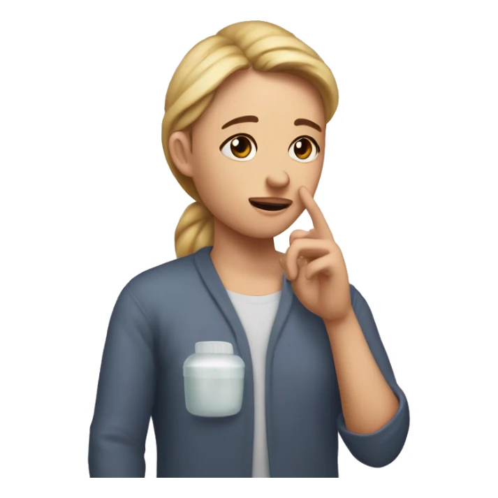 "I want to create an emoji where I, as a caring partner, am looking after my girlfriend when she's unwell. The key moment is me extending my hand to touch her forehead, checking her temperature, showing my concern and care." sticker