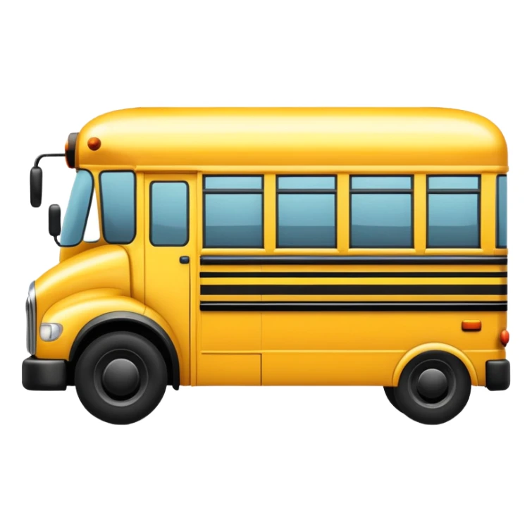 Yellow school bus with black stripes sticker