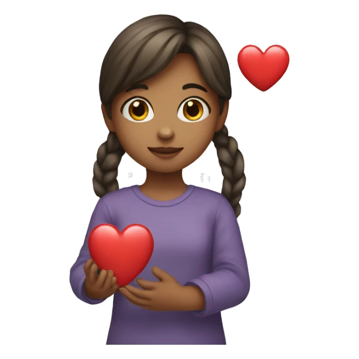 Girl with heart in your hand  sticker