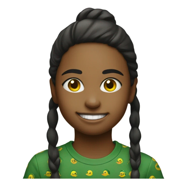 smiling girl with Oregon duck shirt on sticker