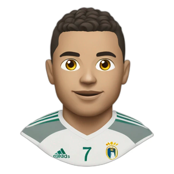 Ronaldo portrait realistic football player sticker