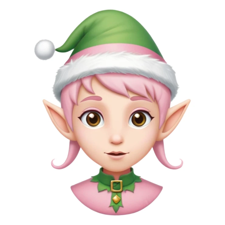 Pastel pink Christmas elf  sticker