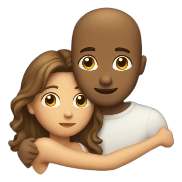 Deux personne qui se font un calin sticker