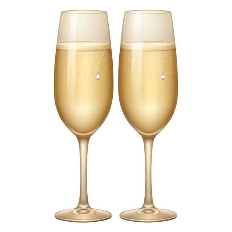 
2 light beige champagne glasses are knocked against each other sticker