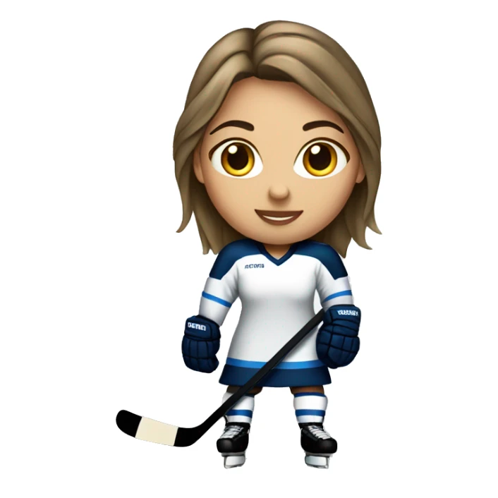 Girl hockey player sticker