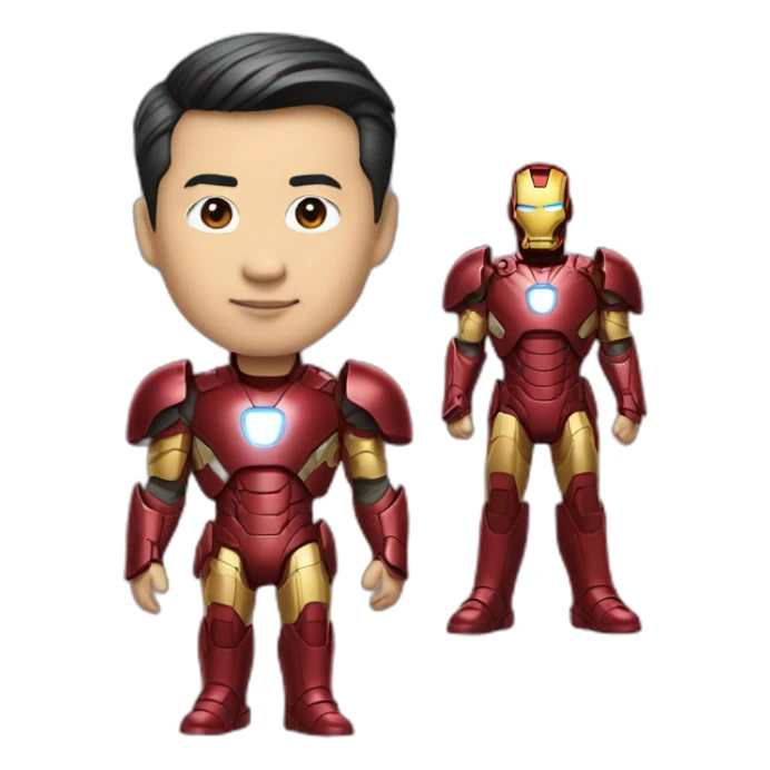 xi jinping Wearing iron man armor，full body sticker