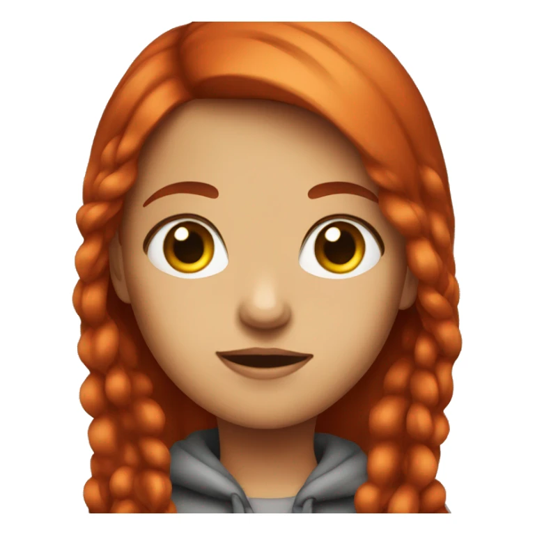 a girl with red hair an sharp eye sticker