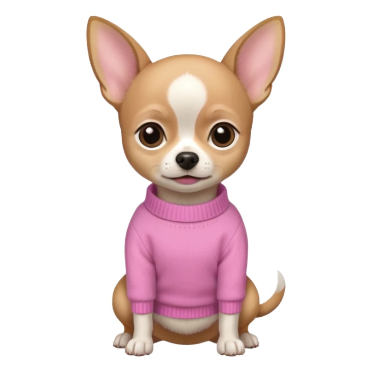 chihuahua with a pink sweater sticker