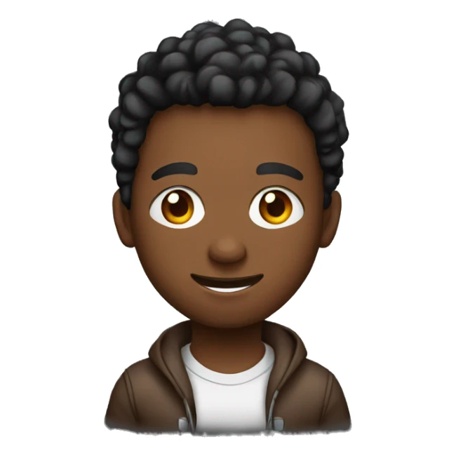 Chico gamer negro con ojos marrones sticker