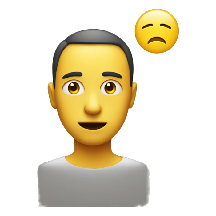 Yellow circle emoji giving a side eye with a straight face sticker