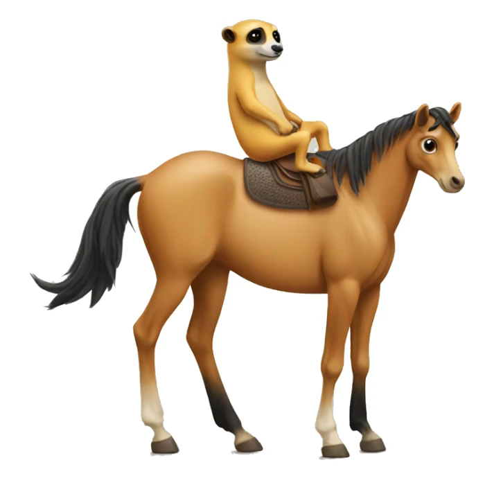 A horse with a meerkat on top sticker