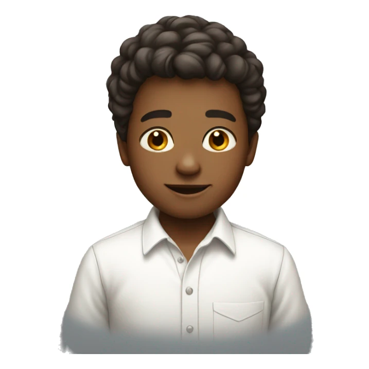 boy in white shirt portrait sticker