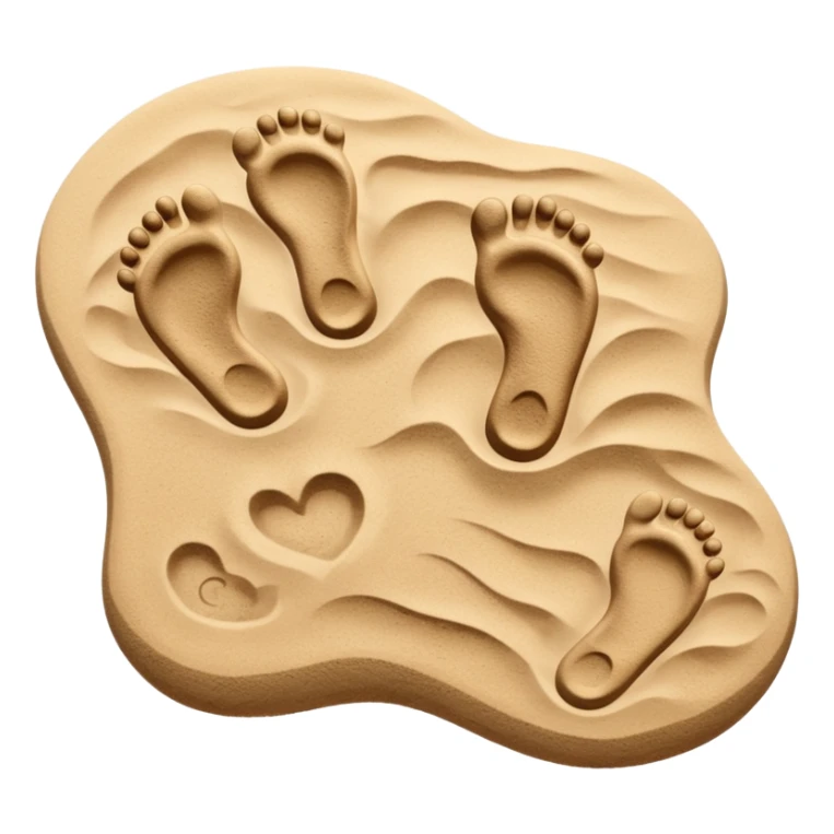 two footprints: child and adult sticker