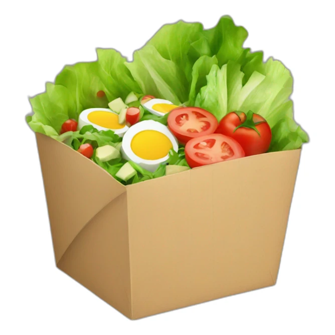 healthy togo black box with salad sticker