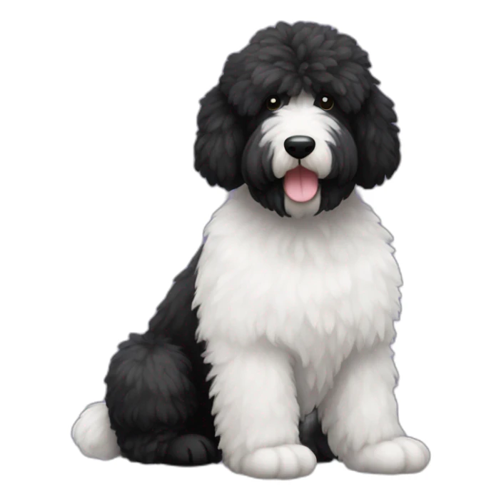all-black-sheepadoodle-dog-no-white-fur-only-black-fur sticker