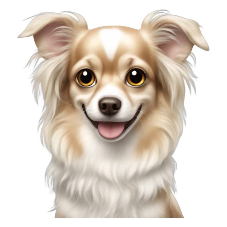Long haired Merle Chihuahua heavily spotted sticker