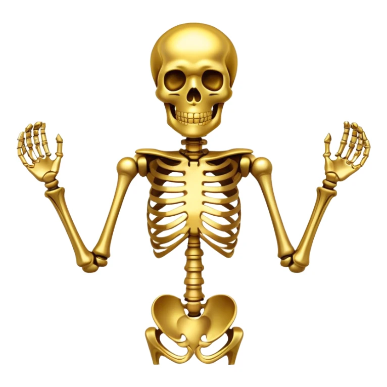 Skeleton made out of gold sticker