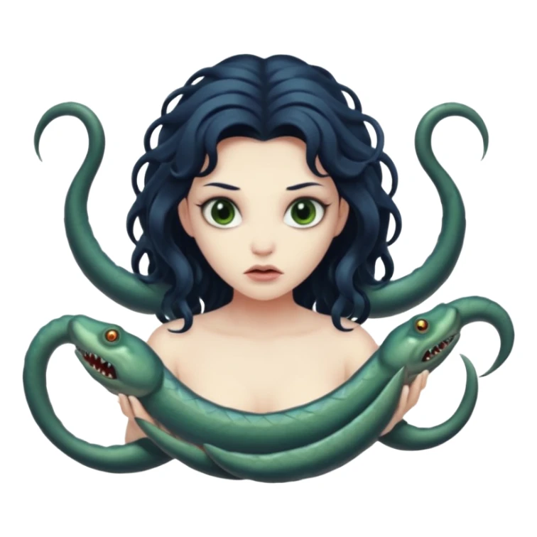 scylla a nymph with six eel heads and a monster body sticker