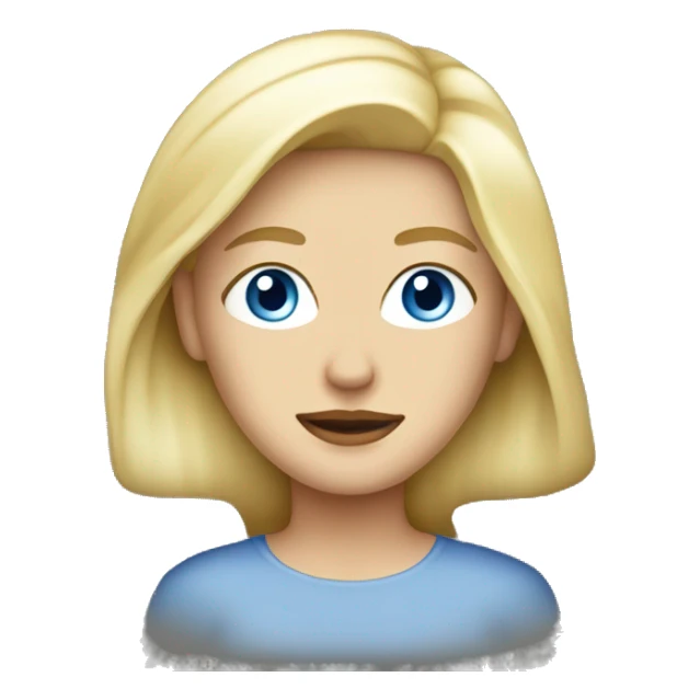 blonde lady with blue eyes maga hat on sticker