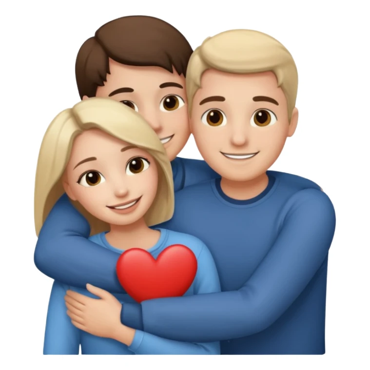 a loving couple and a friend sticker