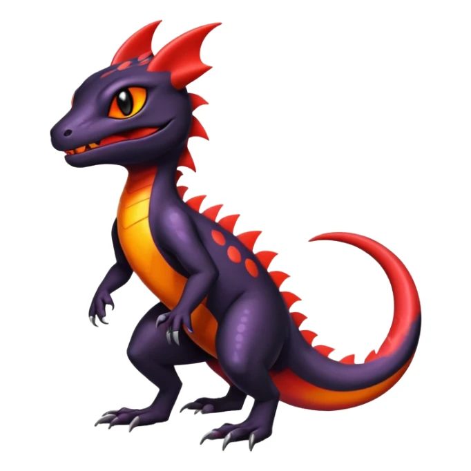 Shiny Dark Exotic Colorful Salandit-Noibat-Litten-Hybrid (Full body) sticker