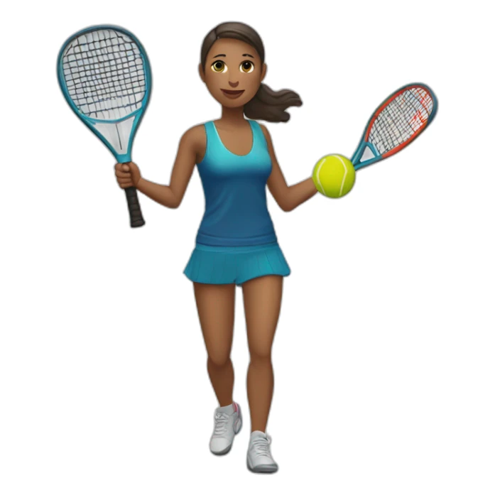 Woman who is playing padel sticker