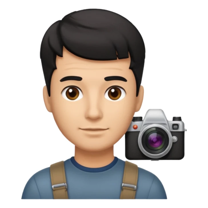 fotografo com cabelo degradado toupet cor do cabelo preto sticker