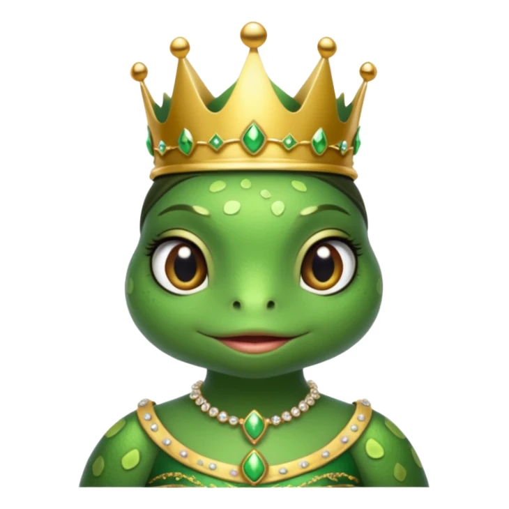 princess frog in royal outfit sticker