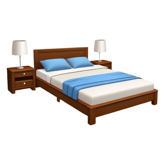 neat and tidy bedroom with everything in place, simple and inviting sticker