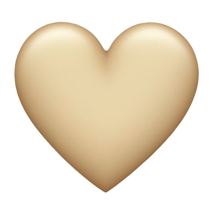 beige heart sticker