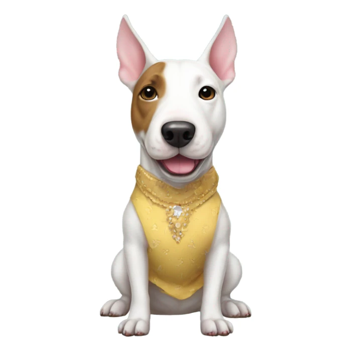 Bull terrier in dress sticker