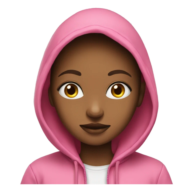girl with hoddie pink  sticker
