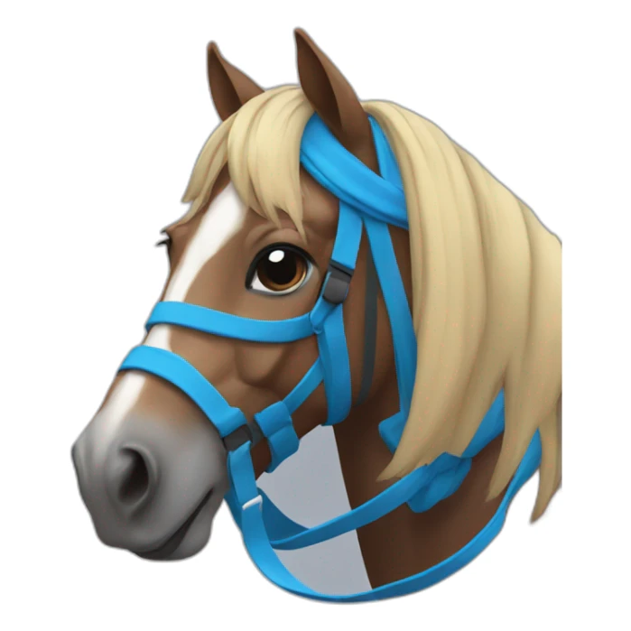 horse wearing blue hoodie sticker