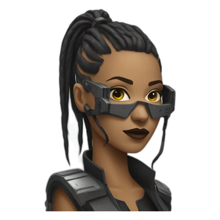 cyberpunk woman sticker