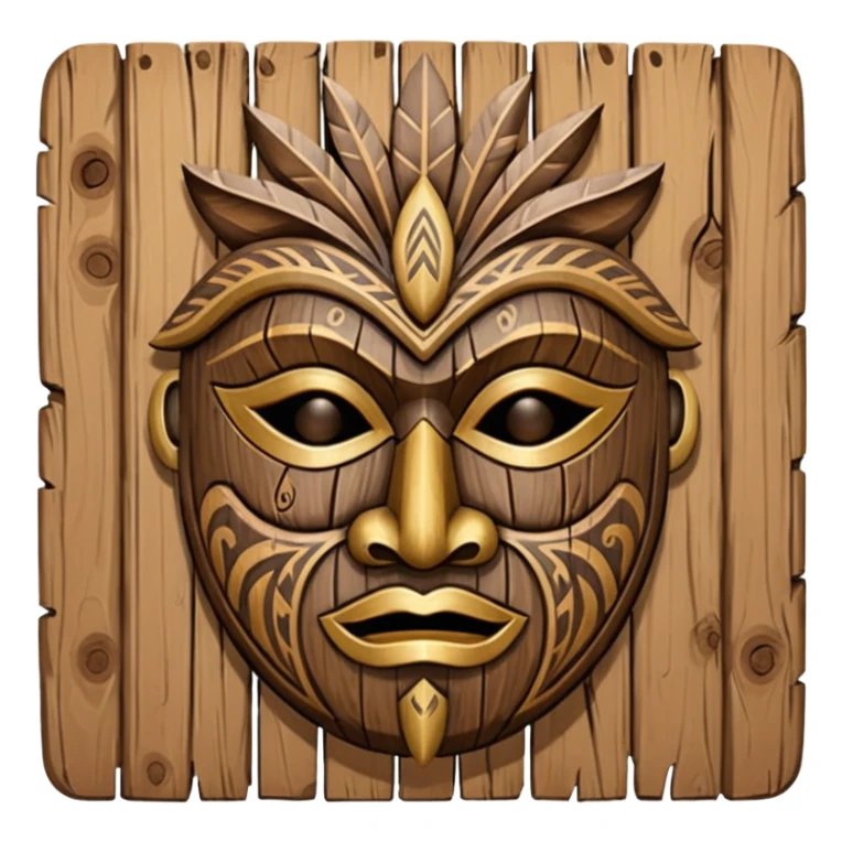 tribal mask sticker